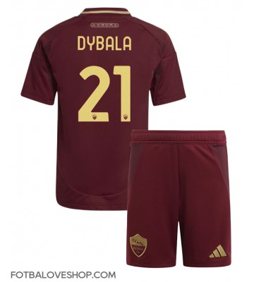 AS Roma Paulo Dybala #21 Dětské Domácí Dres 2024-25 Krátký Rukáv (+ trenýrky)